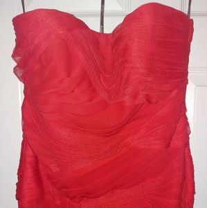 Red evening gown